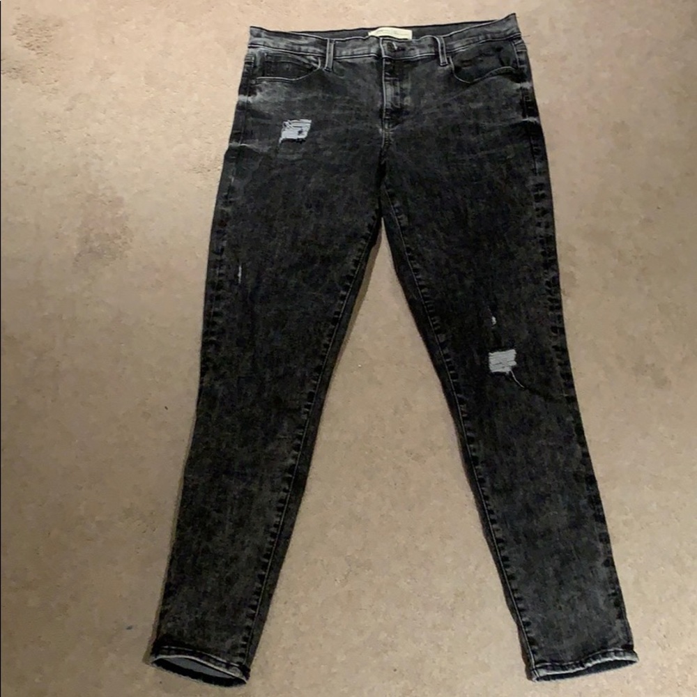 GAP distressed black denim stretch  jeans